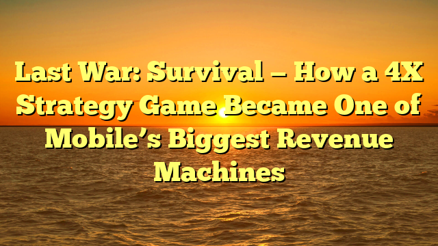 Last War: Survival — How a 4X Strategy Game Became One of Mobile’s Biggest Revenue Machines
